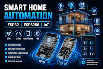 create simple home automation projects using esp32,esp8266