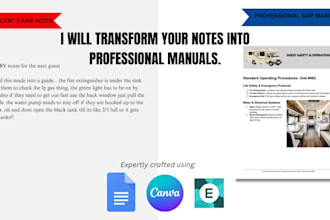 transform your notes into professional safety and sop manuals