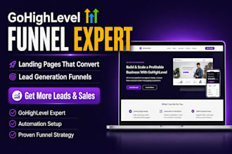 build high converting gohighlevel funnel landing page