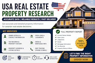 do property research, skip tracing and owner lookup in USA
