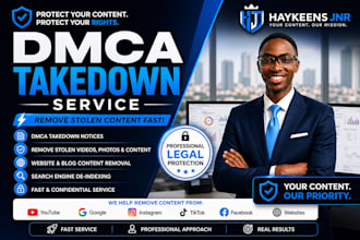remove copyright infringement and file dmca takedown fast