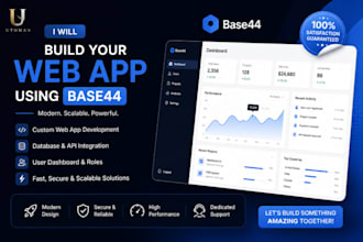 build a custom web app using base44