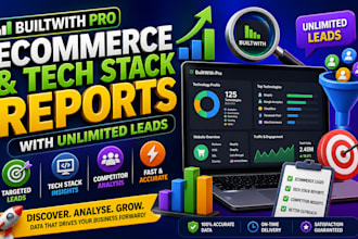 provide builtwith pro ecommerce and tech stack reports with unlimited leads