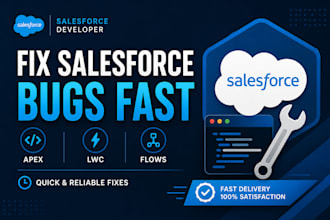 fix salesforce apex, lwc, flows and automation issues