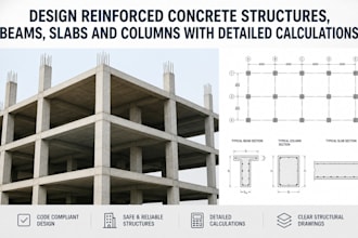 design reinforced concrete structures beams slab columns detailed calculations