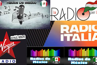 do a radio promotion for your song and ads on italy, mexico radio live