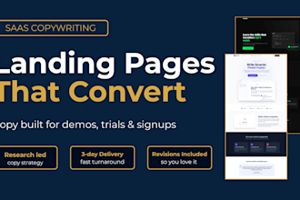 write high converting saas landing page copy