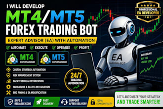 develop mt4 and mt5 forex trading bot with automation