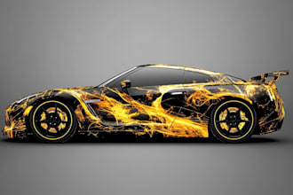 create car wrap design, racing car wrap design,