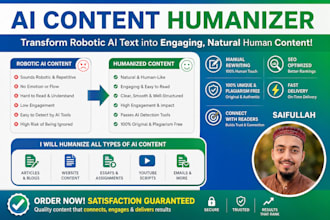 humanize ai content and write SEO blog posts