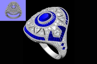 custom 3d jewelry cad design, vintage ring, name necklace stl for 3d printing