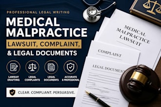 draft medical malpractice lawsuit, complaint, and legal documents