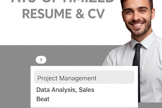 create ats optimized resume, CV and cover letter in 24h
