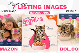 create amazon listing images product infographic lifestyle or bol products