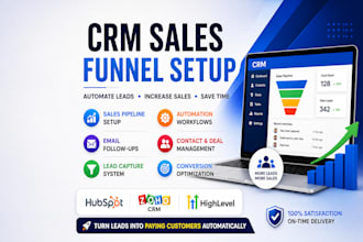 set up CRM sales funnel lead capture and automation system