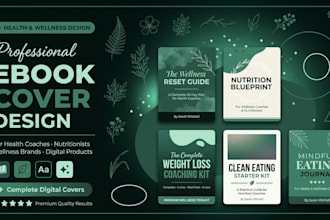 design professional ebook or digital guide cover for health and wellness coach