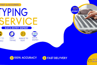 do typing and data entry