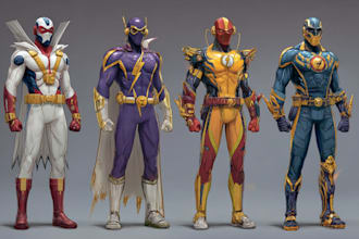 draw a custom anime superhero character in my hero style