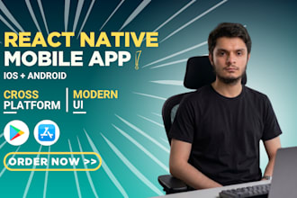 develop a react native app using expo and android studio