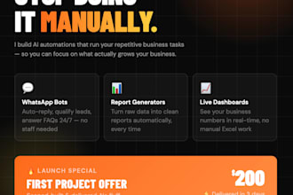 build an ai automation, whatsapp bot or business dashboard for your business