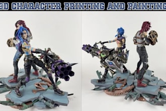 3d print and paint anime figure warhammer miniature with 8k resin printing