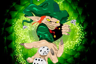 create creepy horror goblin character illustration art