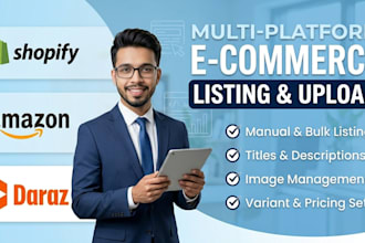 do e commerce product listing and shopify product upload