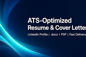 write an ats optimized resume and cover letter