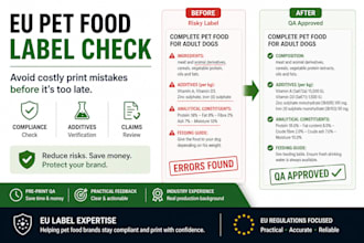 review your pet food label for eu compliance before print