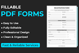 create interactive fillable PDF forms with an attractive layout