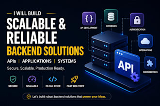 build scalable backend apis, microservices and integrations