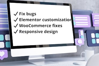 fix wordpress, elementor and woocommerce bugs