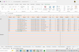 create automated bookkeeping and accounting excel templates