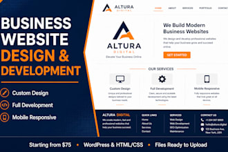 design and develop a professional website for your business