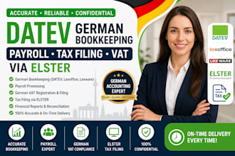 do german tax filing vat payroll using datev elster