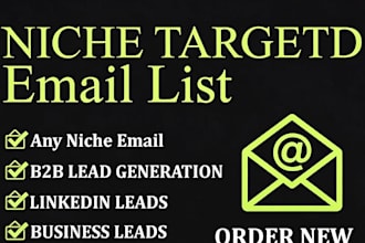 provide niche targeted email list for your business leads marketing