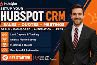 setup hubspot crm sales quote meeting deals dashboard