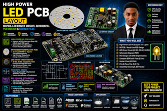 high power led pcb layout mcpcb, led driver circuit, schematic pcb design gerber