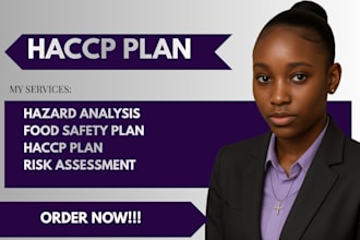 do audit ready haccp plan with sops, ccps, food safety plan all inspection ready