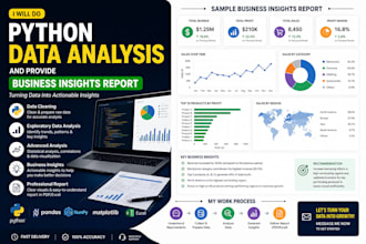 do python data analysis and provide business insights report