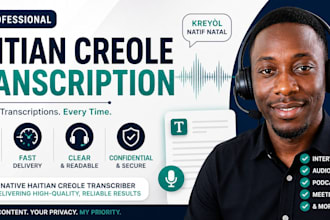transcribe haitian creole audio, videos to text