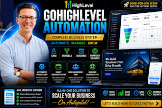 work on your ghl automation ghl booking crm ghl branded domain landing page saas
