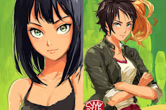 design anime banner for gaming and social media