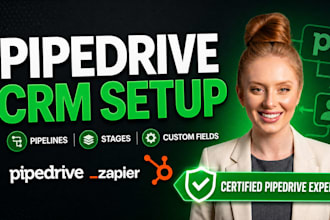 setup your pipedrive CRM with pipelines, stages, and custom fields