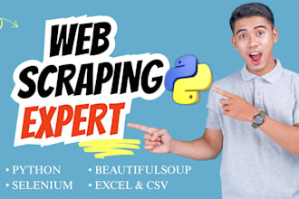scrape any website and deliver clean data in excel or CSV using python