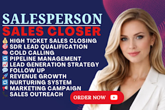 salesperson b2b sales closer high ticket sales representative sdr
