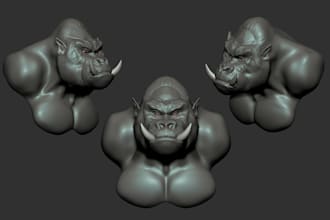 sculpt a character or creature in zbrush based on your reference
