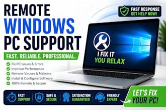 remote windows PC support and troubleshooting