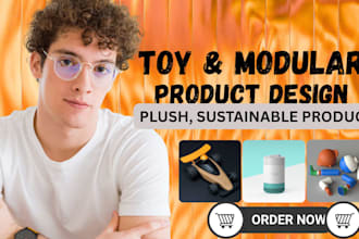 design toy product, modular products and sustainable plastic product cad design
