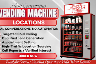do cold calling vending machine placement, vending machine locator telemarketing